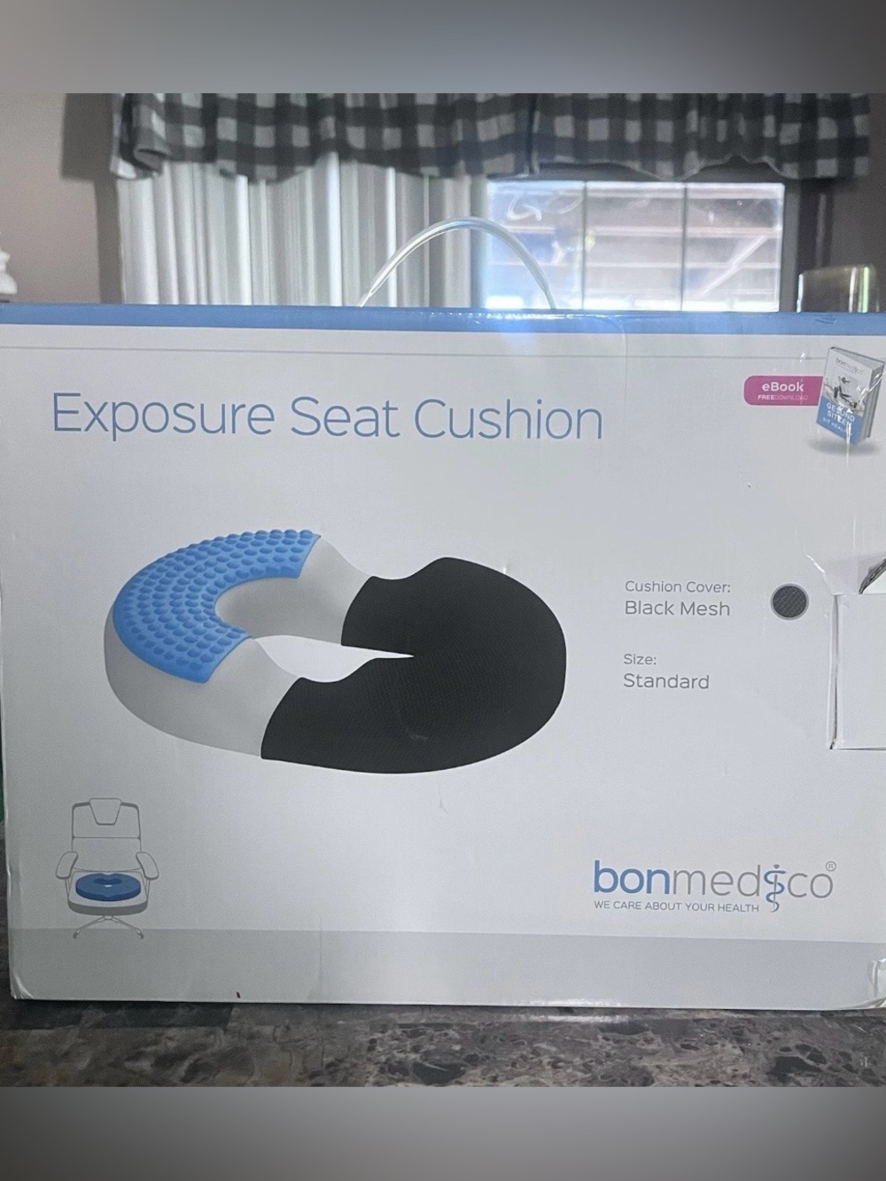 Bonmedico Black Mesh Exposure Seat Cushion Orthopedic Memory Foam Gel Pillow New
